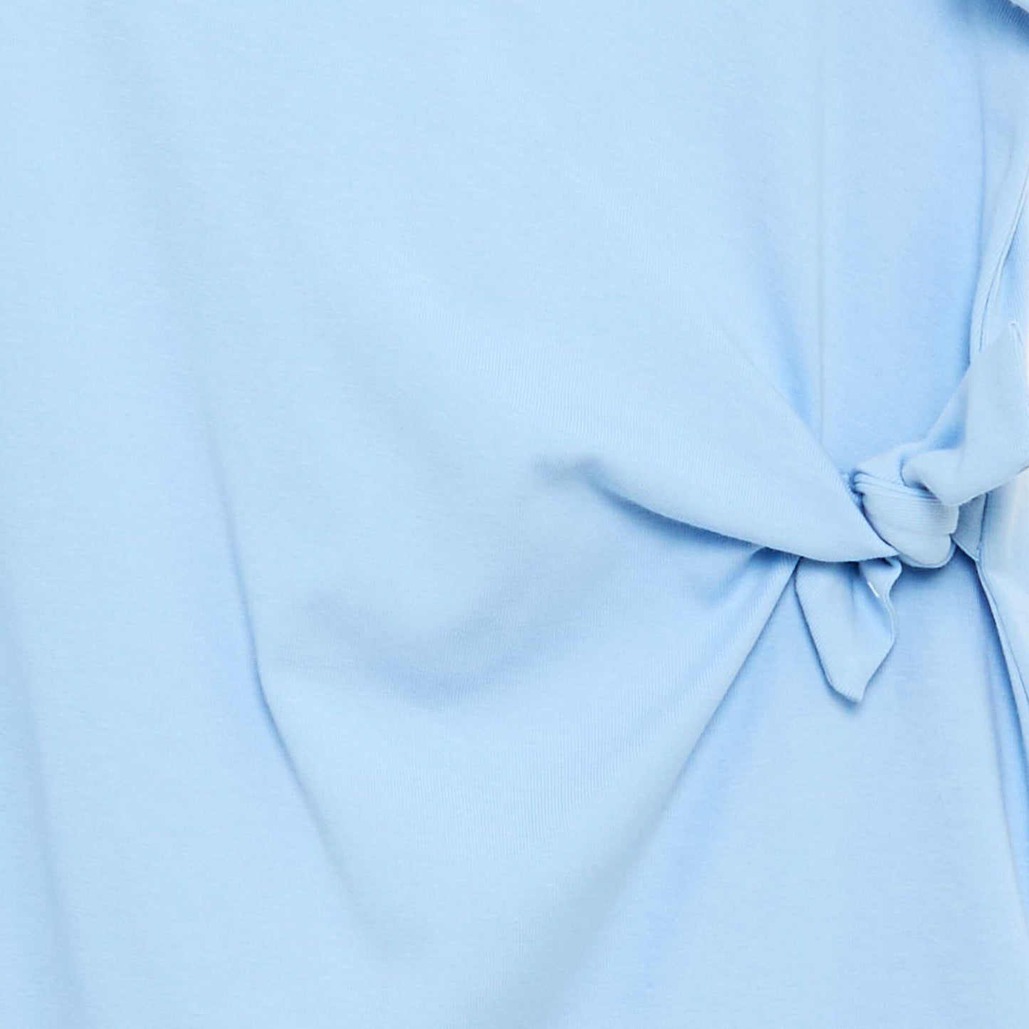 Robe T-shirt avec nœud sur le côté BLEU