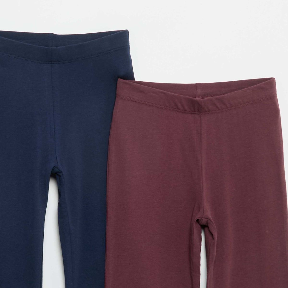 Lot de 2 leggings unis forme flare NOIR