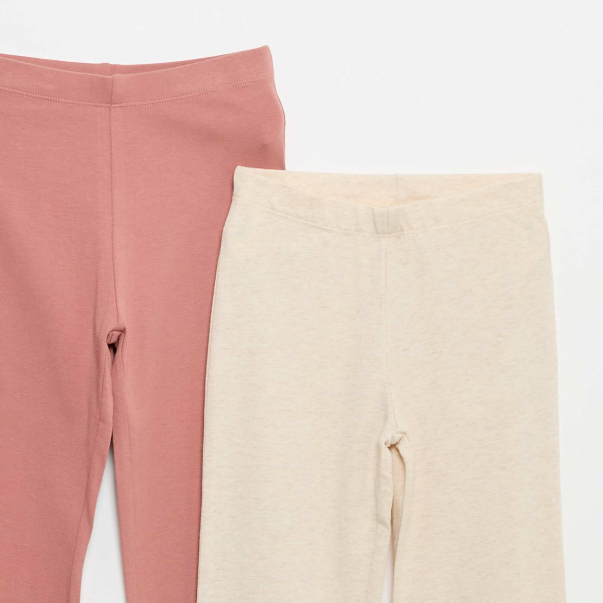 Lot de 2 leggings unis forme flare ROSE
