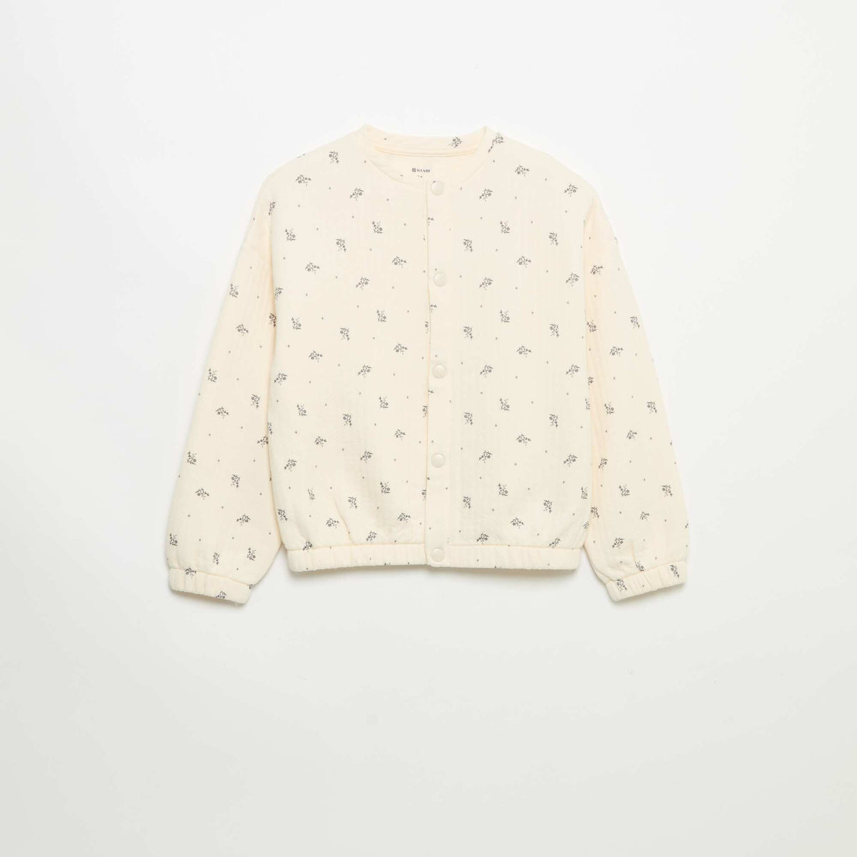 Sweat à manches longues et ouverture pressionnée BLANC