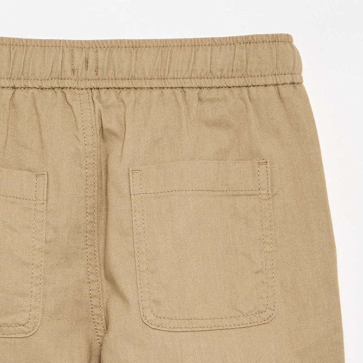 Pantalon en lin et coton BEIGE