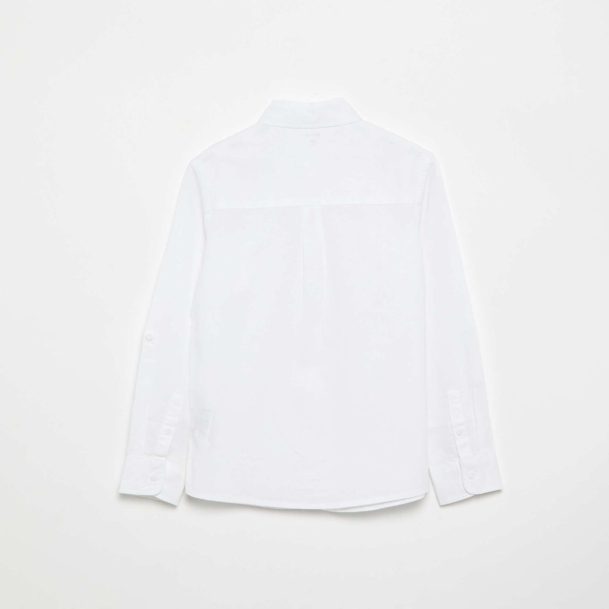 Chemise à manches longues et poche poitrine BLANC