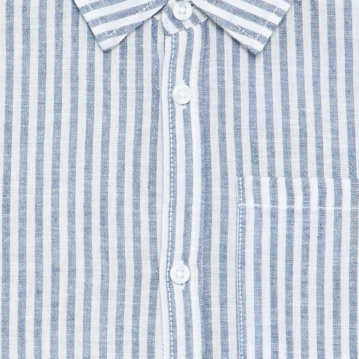 Chemise à manches longues et poche poitrine BLANC