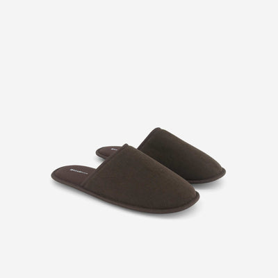 Chaussons mules unis MARRON