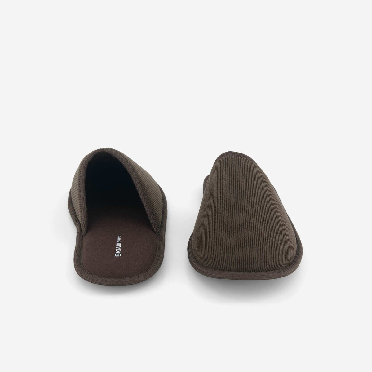 Chaussons mules unis MARRON