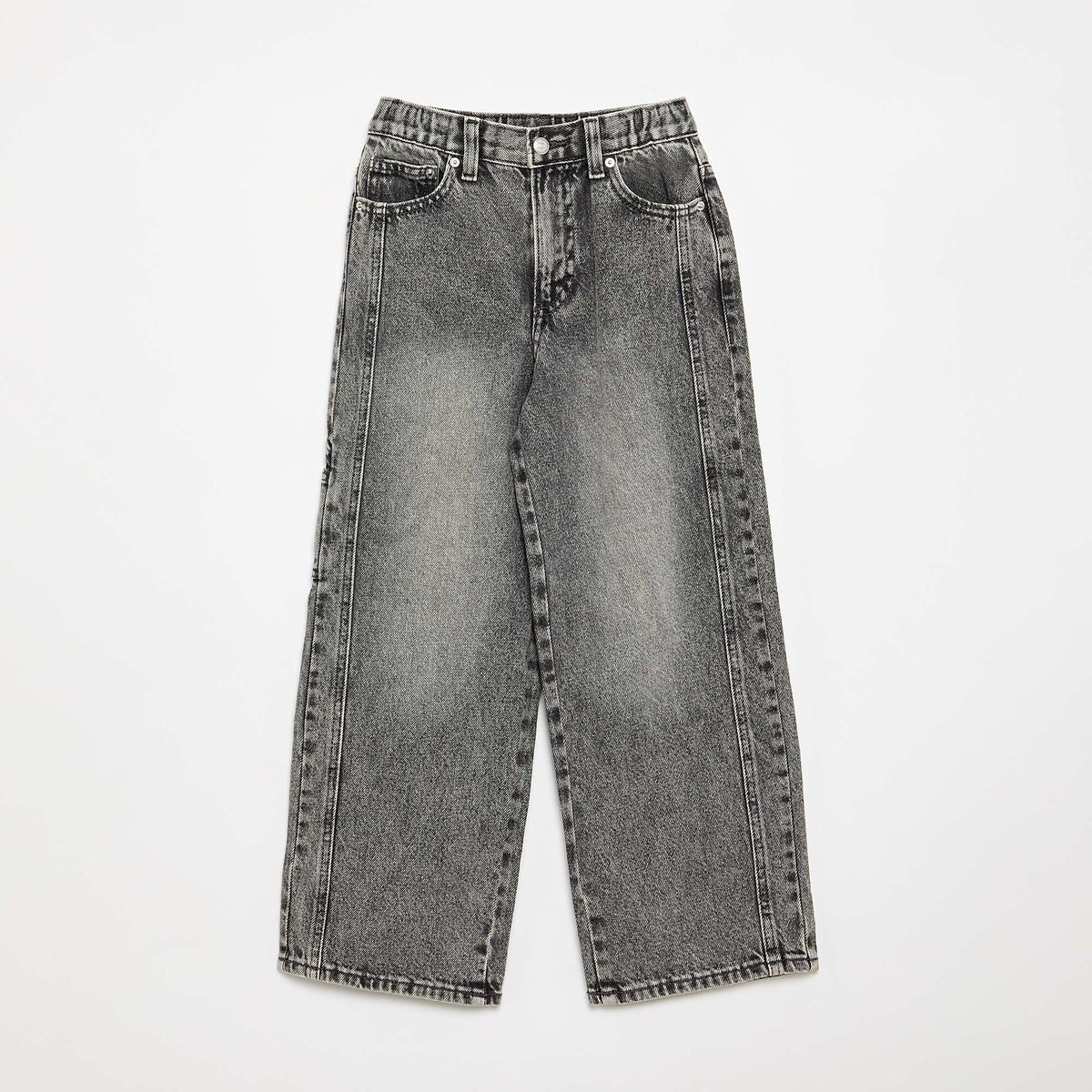 Pantalon large en denim GRIS