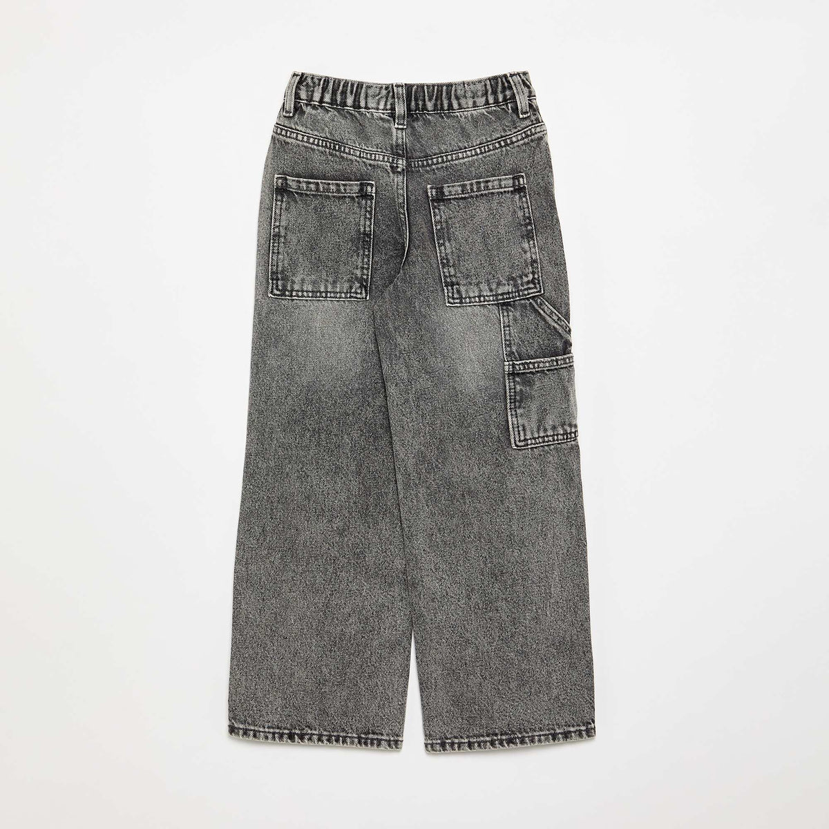 Pantalon large en denim GRIS