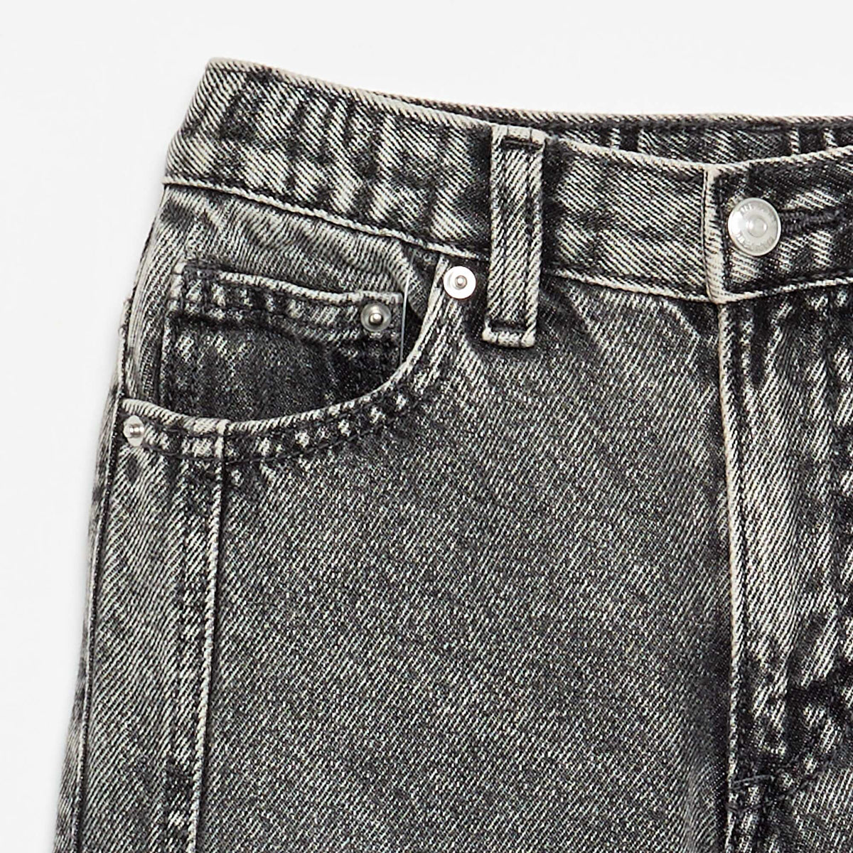 Pantalon large en denim GRIS