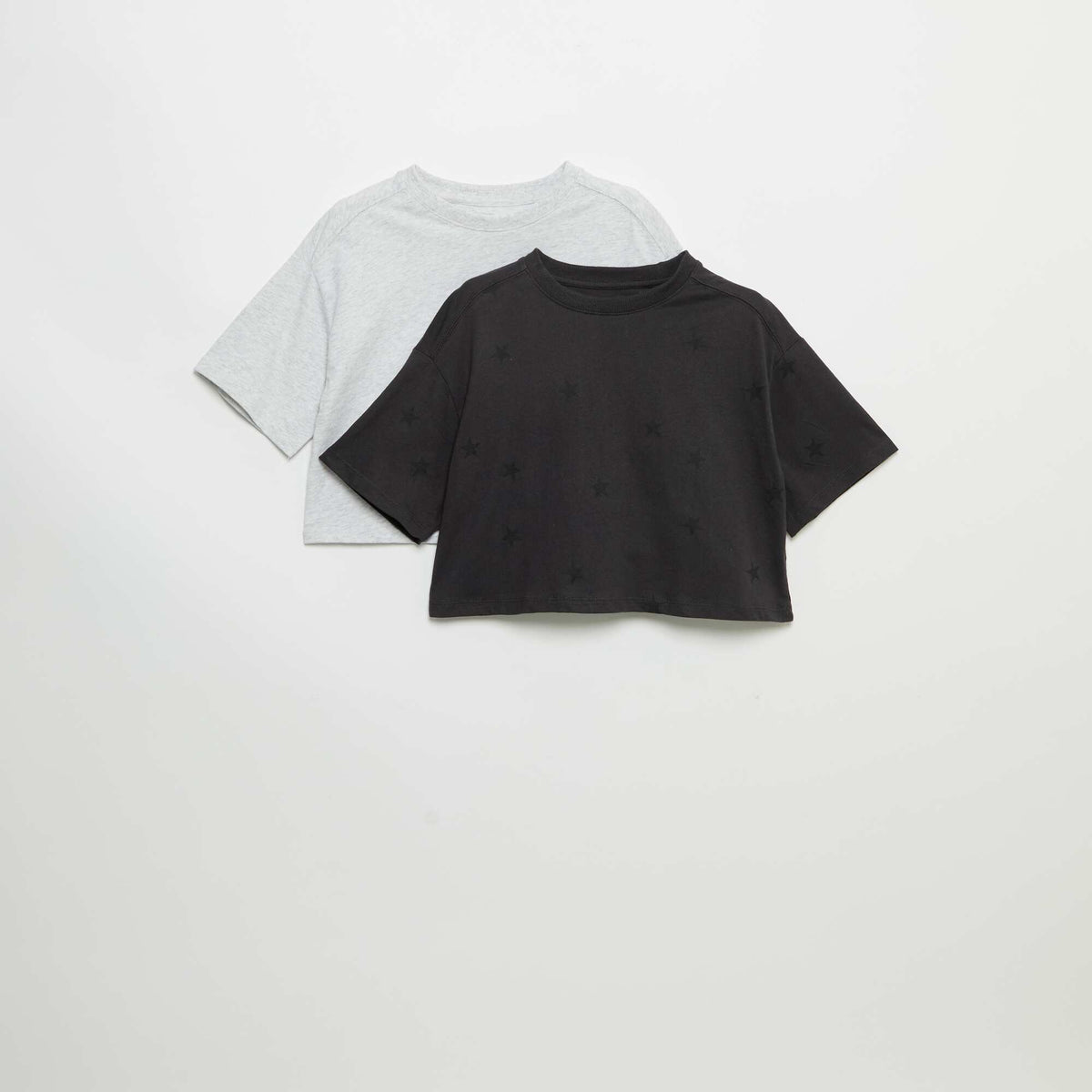 Lot de 2 t-shirts à manches courtes NOIR