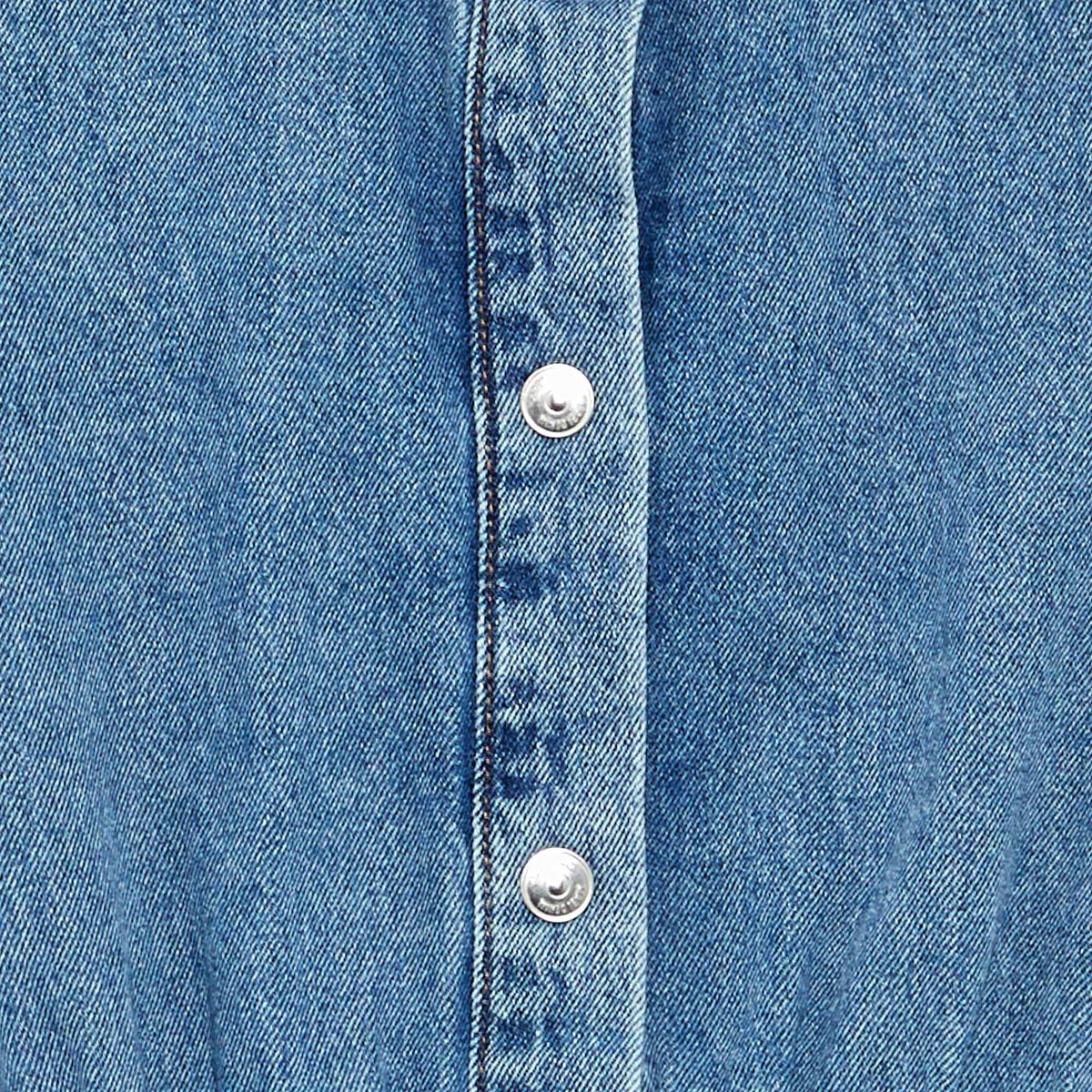 Robe denim coupe chemise BLEU