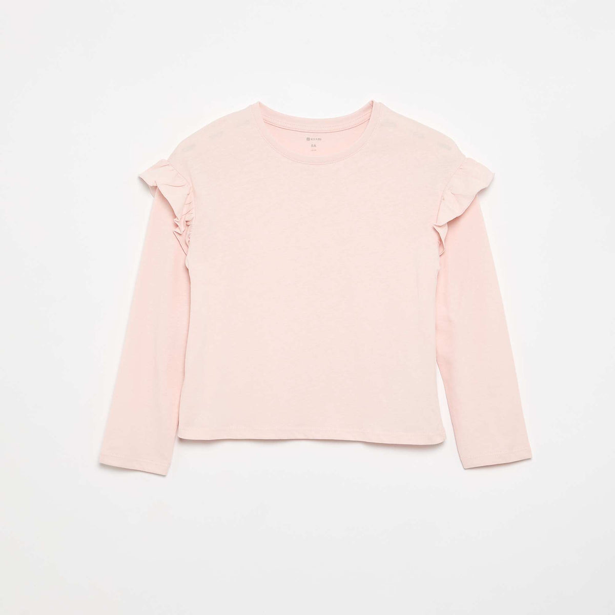 Lot de 2 T-shirts avec volants aux épaules ROSE PâLE
