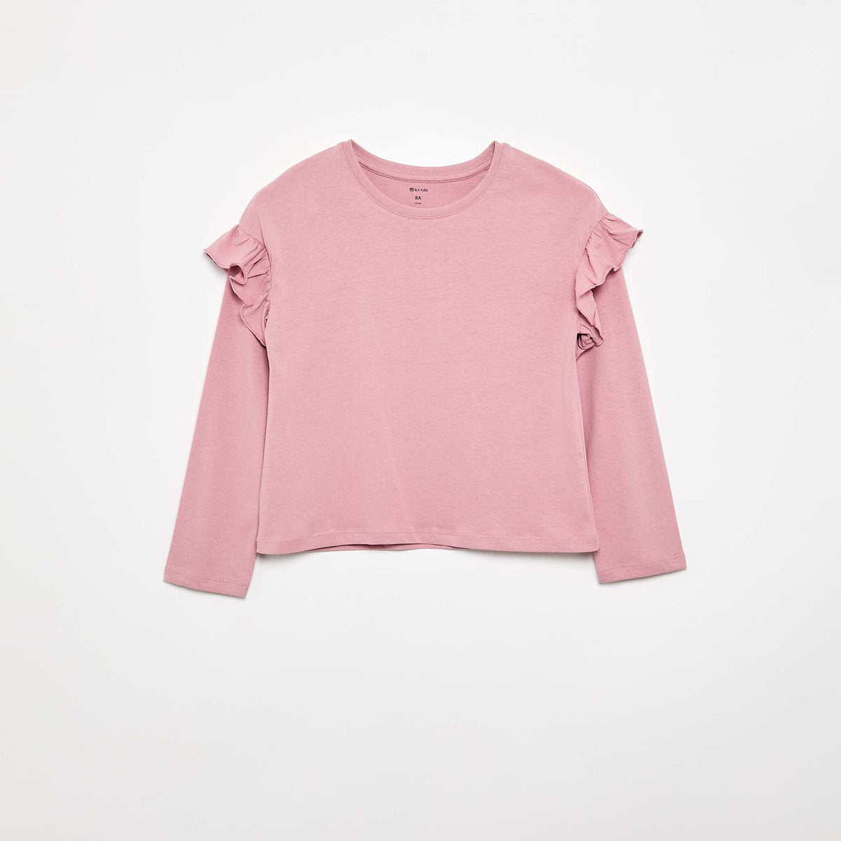 Lot de 2 T-shirts avec volants aux épaules ROSE