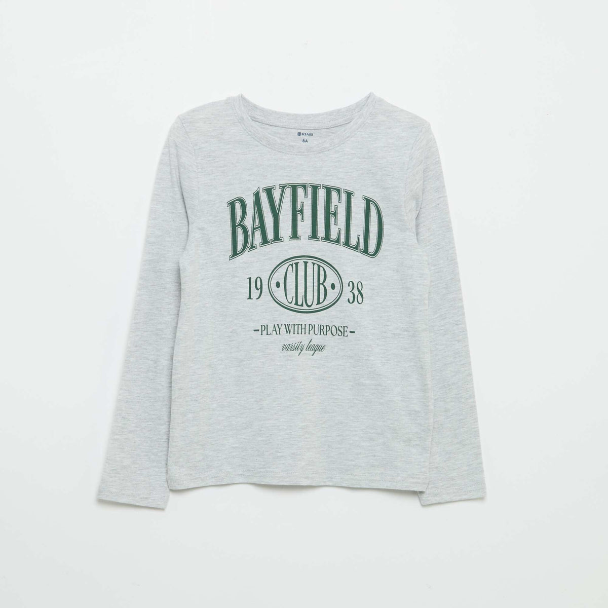 T-shirt manches longues imprimé GRIS