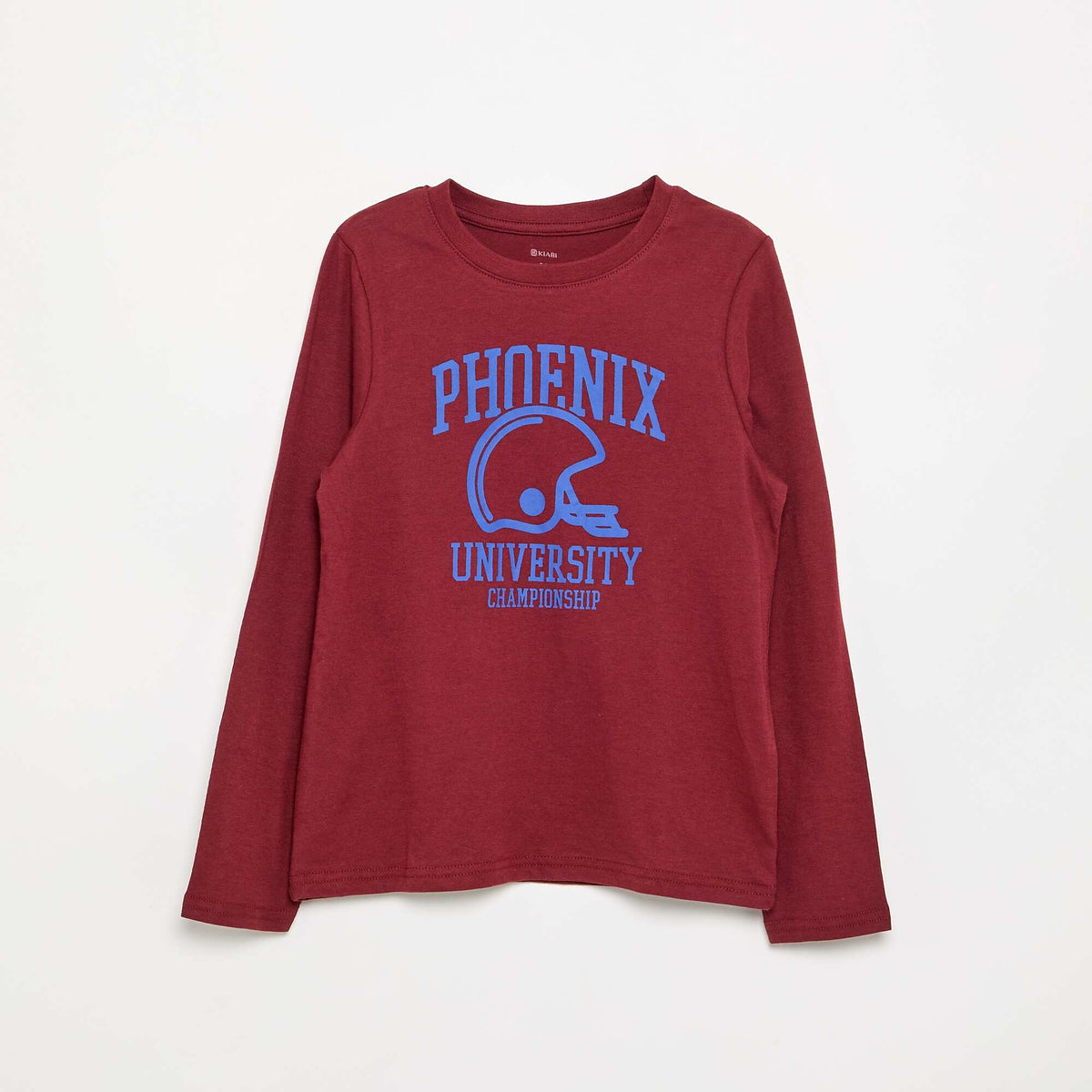 T-shirt manches longues imprimé ROUGE