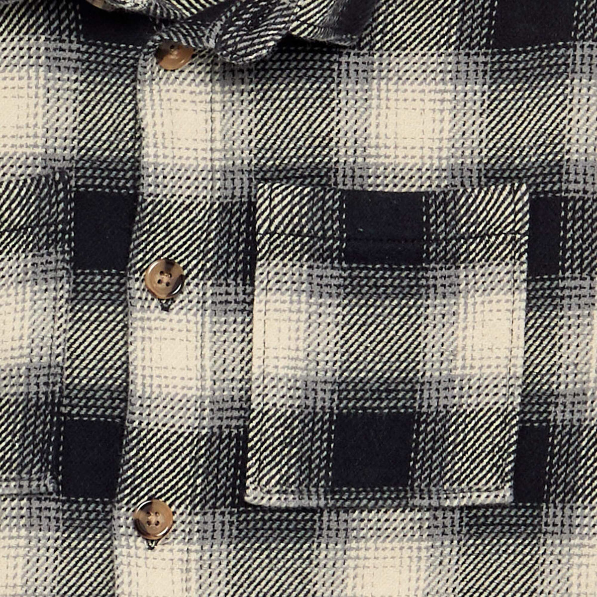 Chemise à carreau en flanelle à capuche BLANC