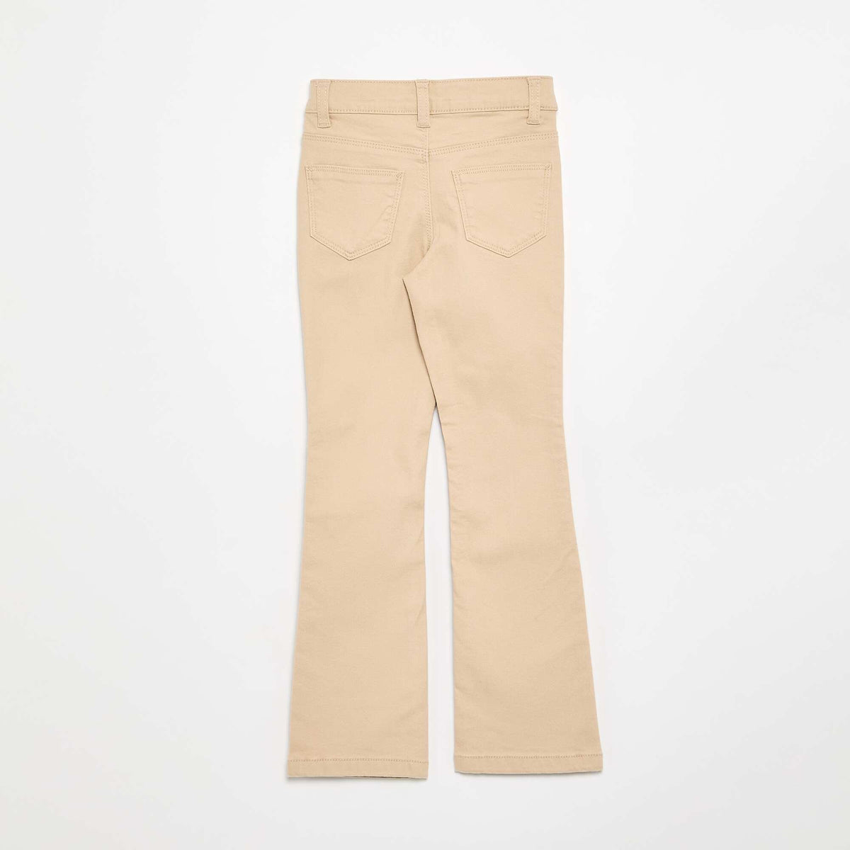 Pantalon en twill taille ajustable BEIGE
