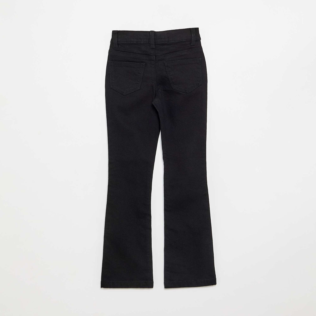 Pantalon en twill taille ajustable NOIR