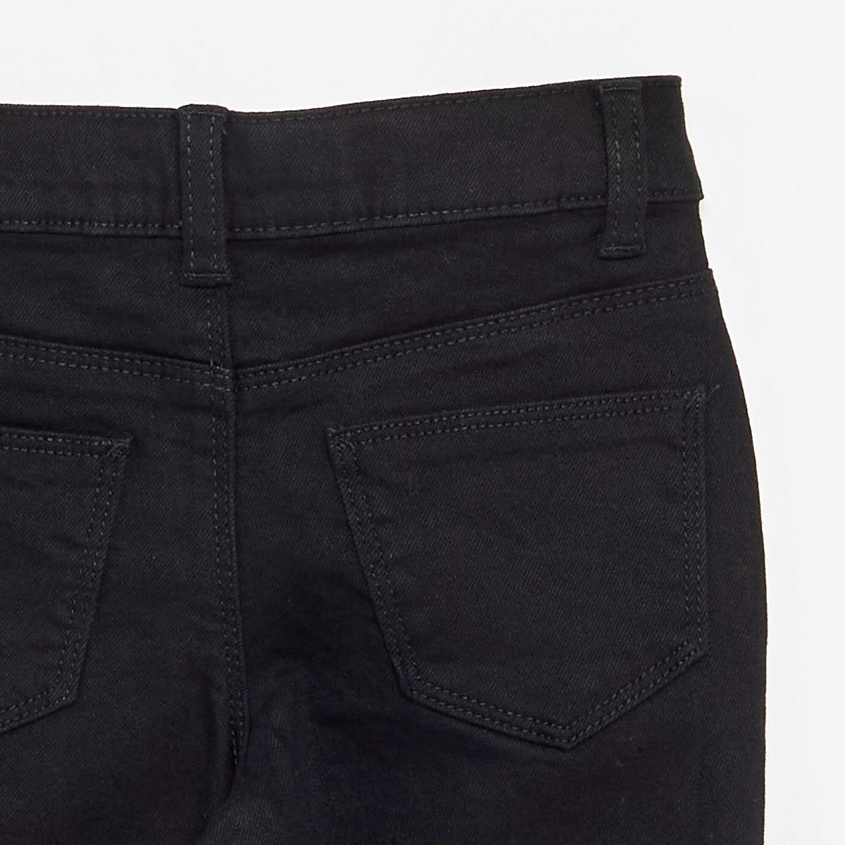Pantalon en twill taille ajustable NOIR