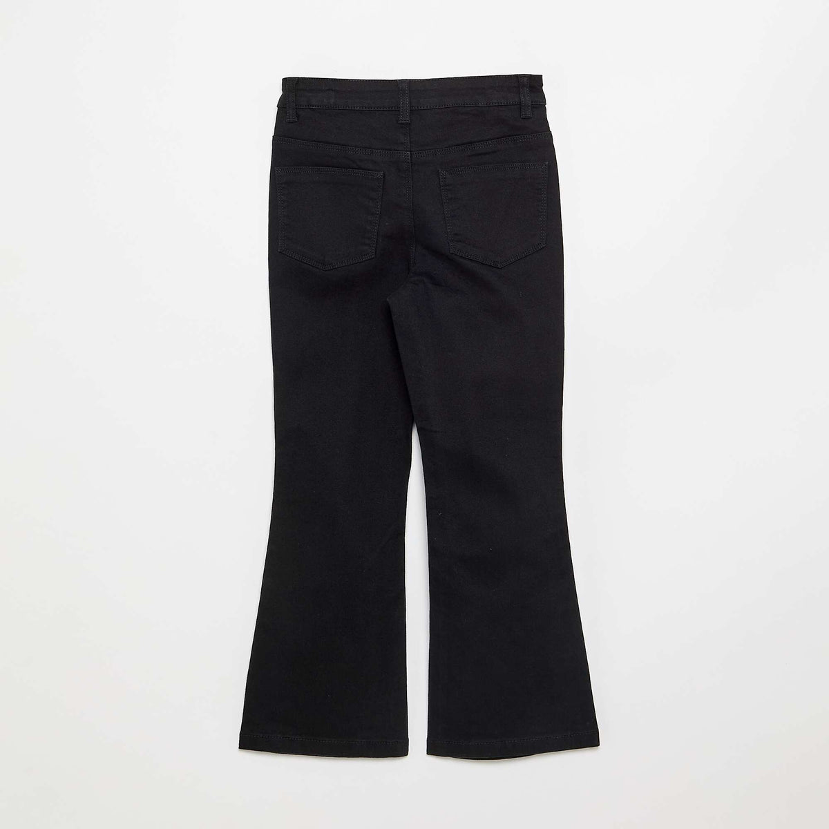 Pantalon en twill à taille ajustable NOIR