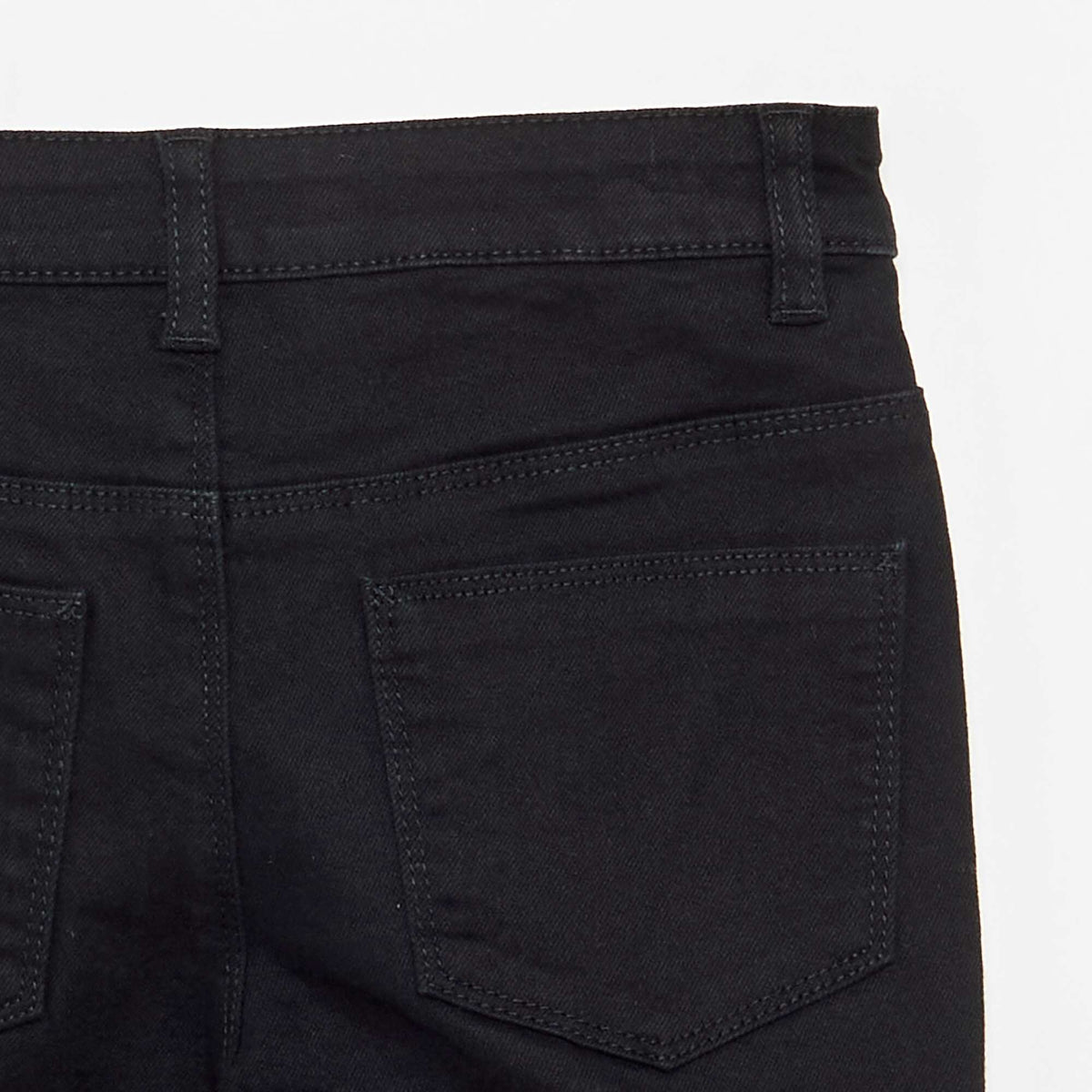 Pantalon en twill à taille ajustable NOIR