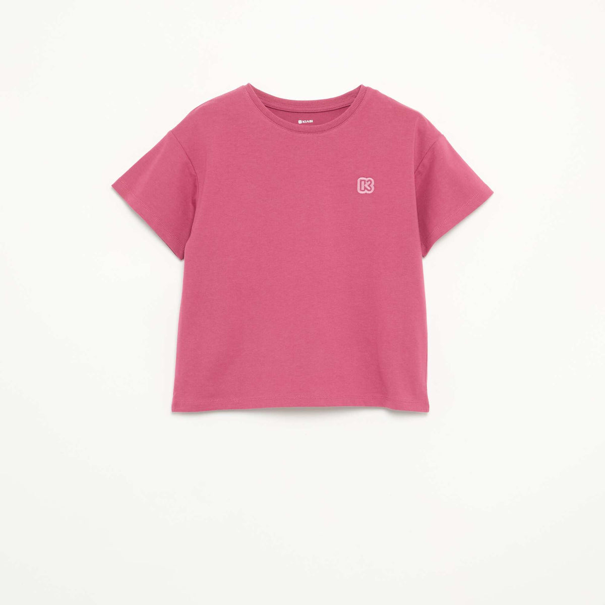 T-shirt uni à manches courtes et col rond - Kiabi ROSE