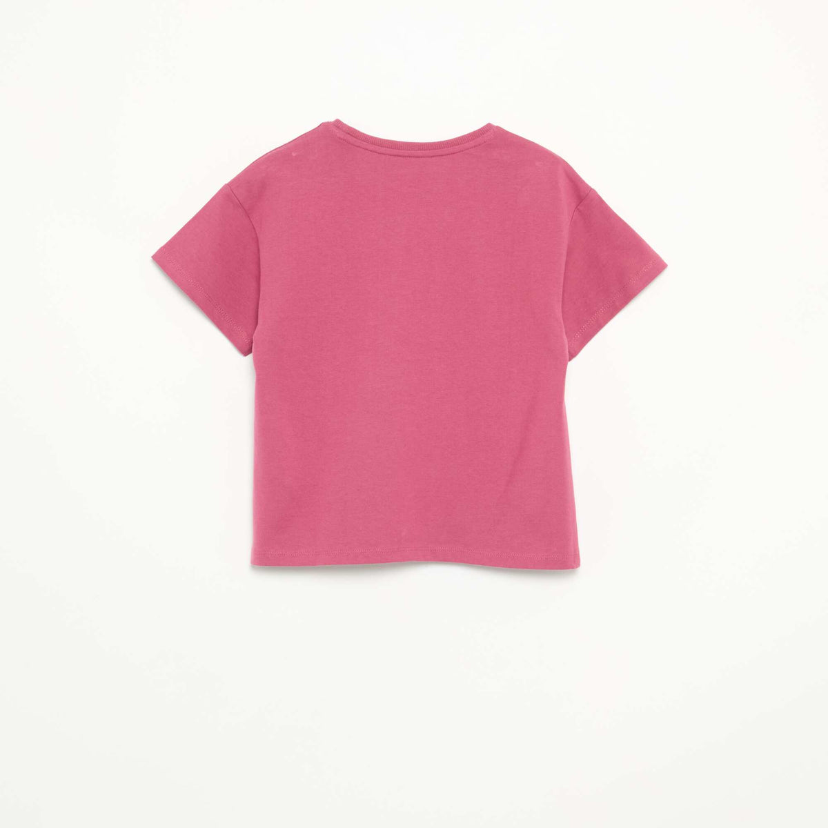 T-shirt uni à manches courtes et col rond - Kiabi ROSE