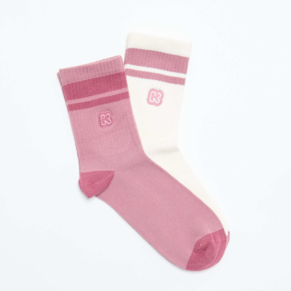 Lot 2 mi-chaussettes - Kiabi ROSE