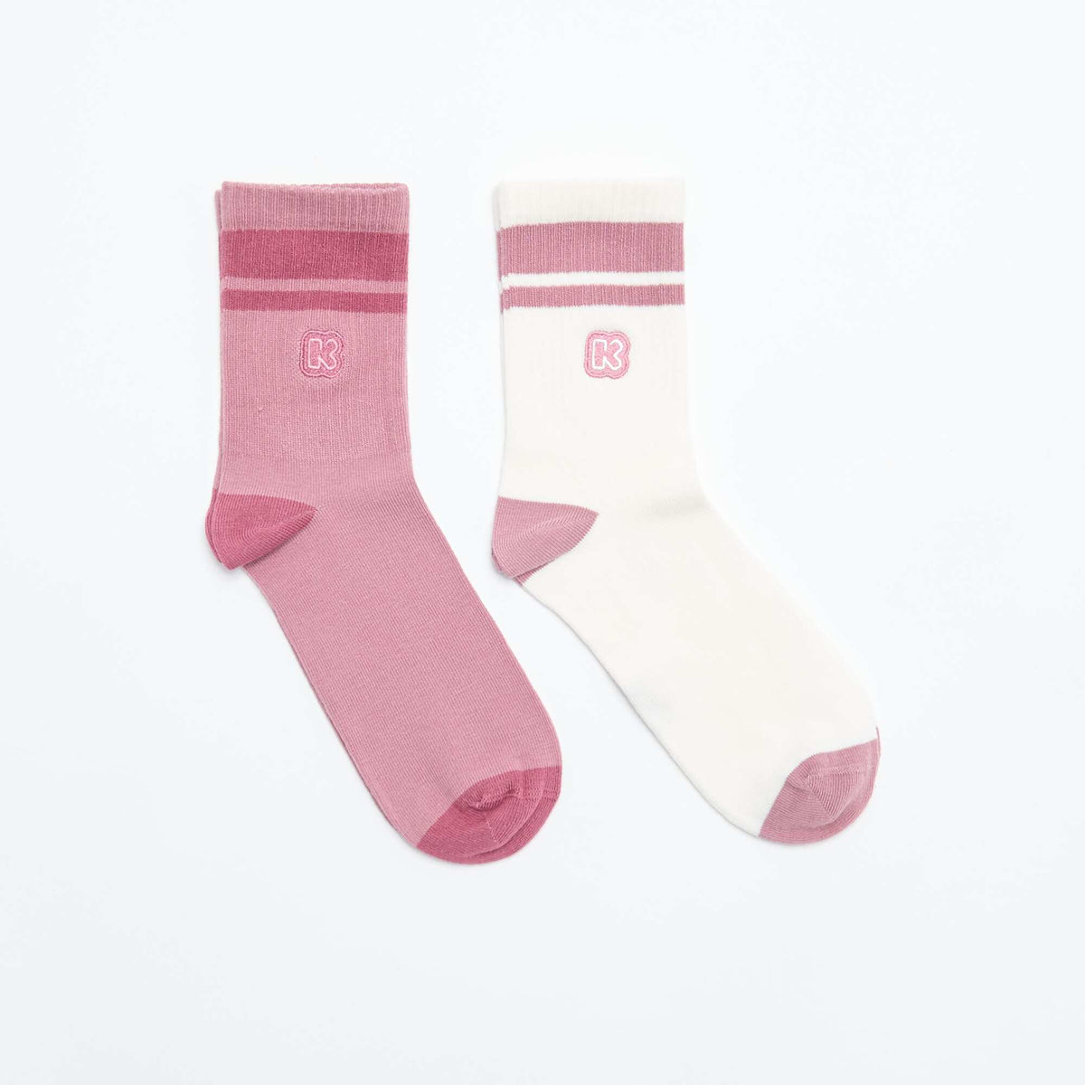 Lot 2 mi-chaussettes - Kiabi ROSE