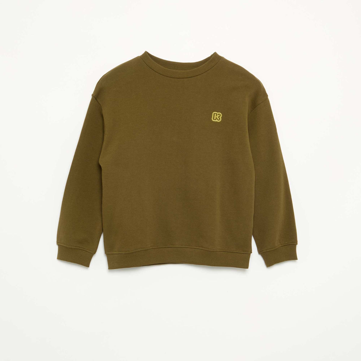 Sweat uni en molleton non gratté - Kiabi KAKI