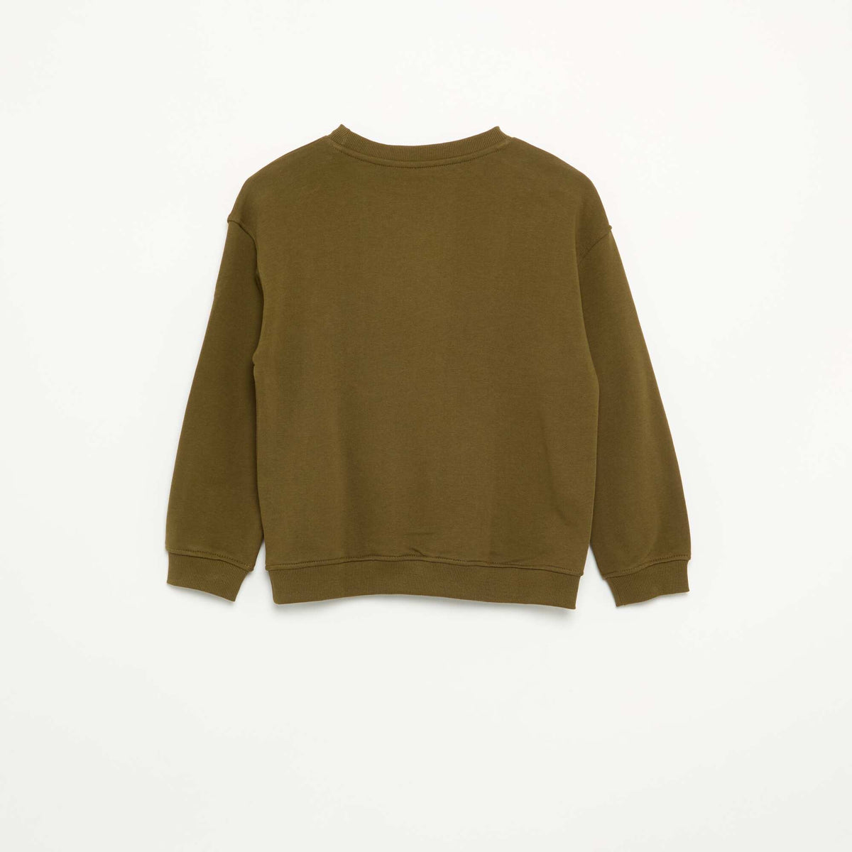 Sweat uni en molleton non gratté - Kiabi KAKI
