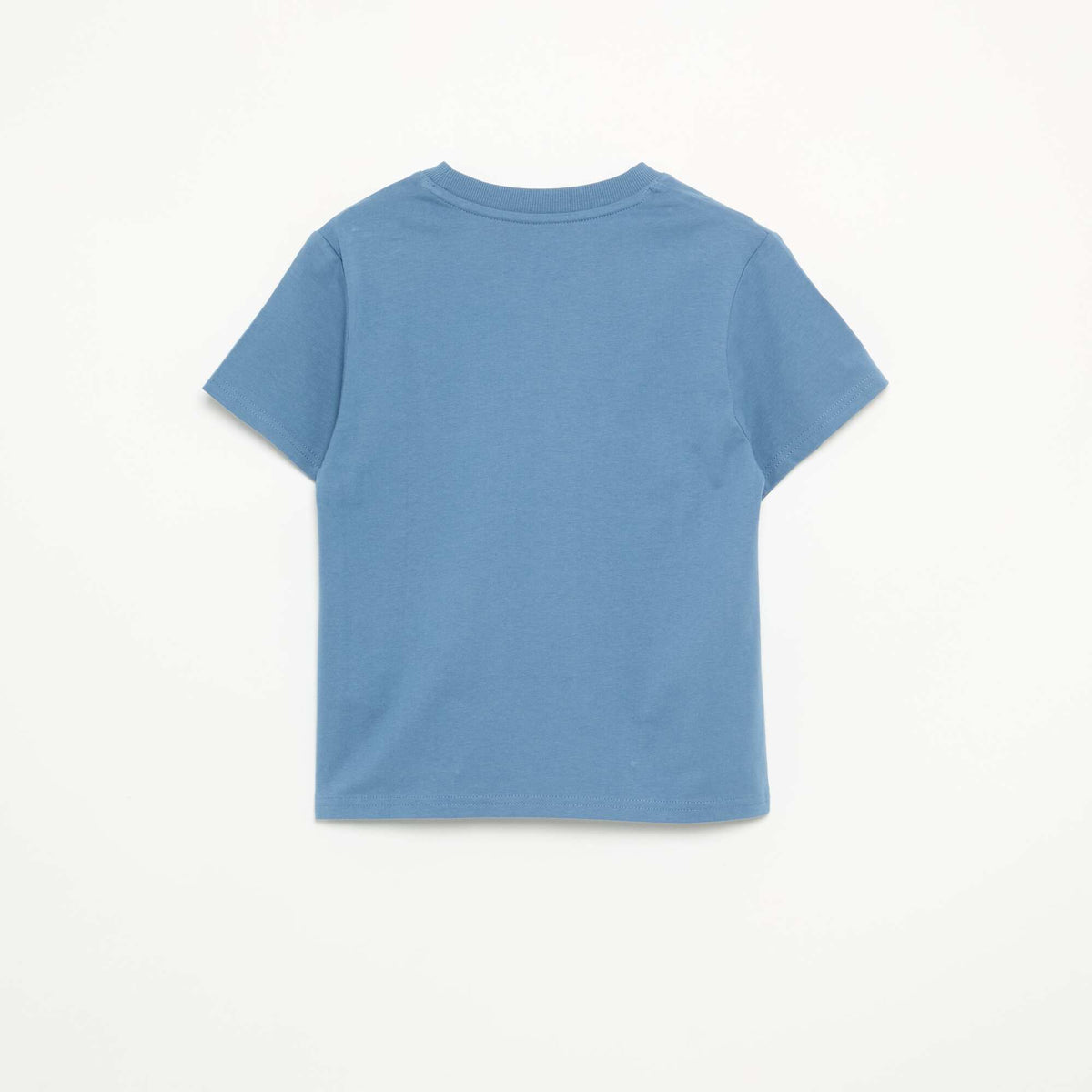 T-shirt uni à manches courtes et col rond - Kiabi BLEU