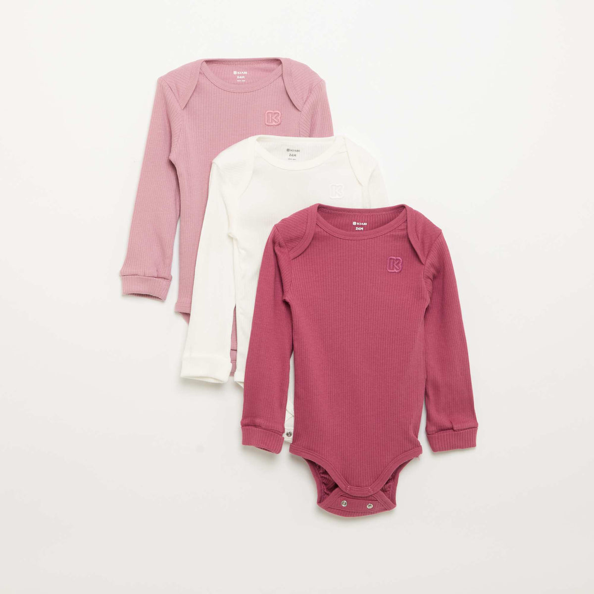 Lot de 3 bodies évolutifs - Kiabi ROSE