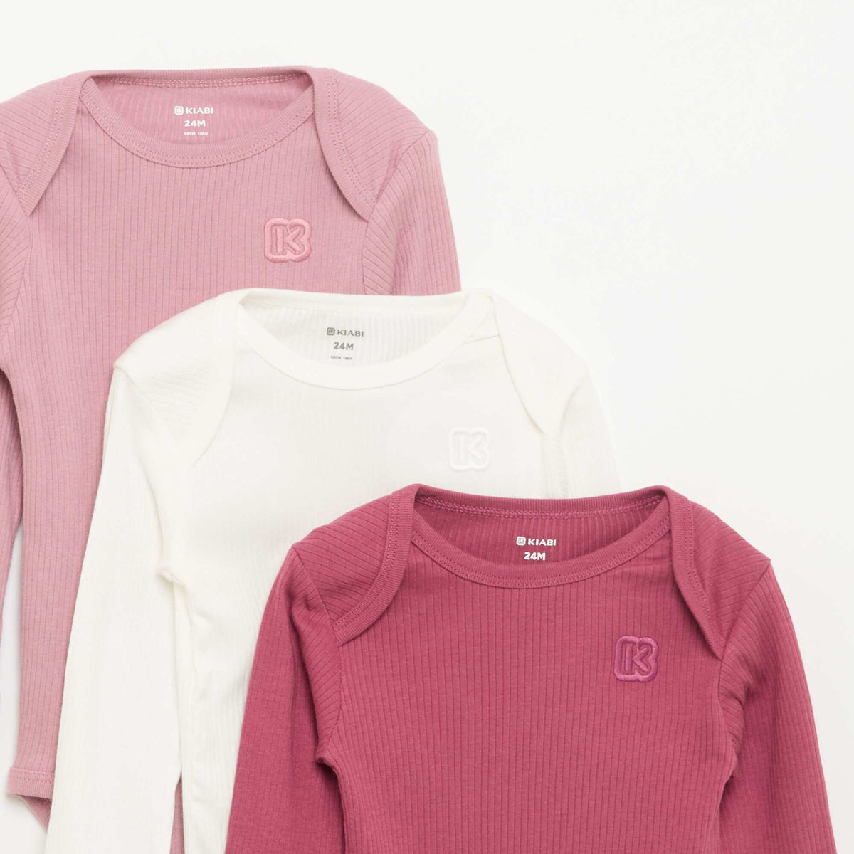 Lot de 3 bodies évolutifs - Kiabi ROSE