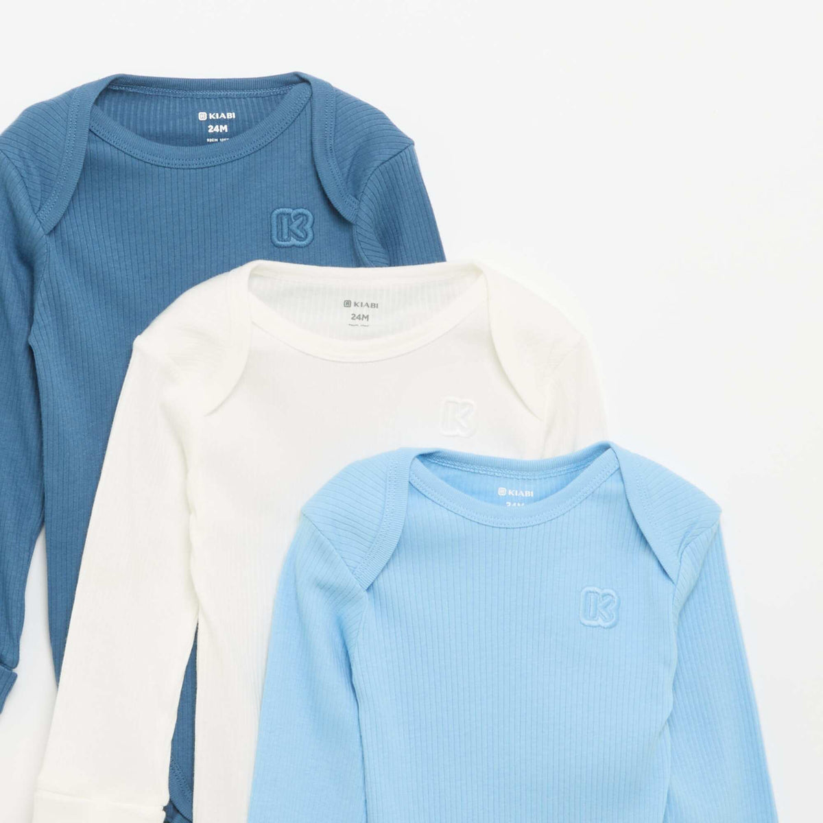 Lot de 3 bodies évolutifs - Kiabi BLEU