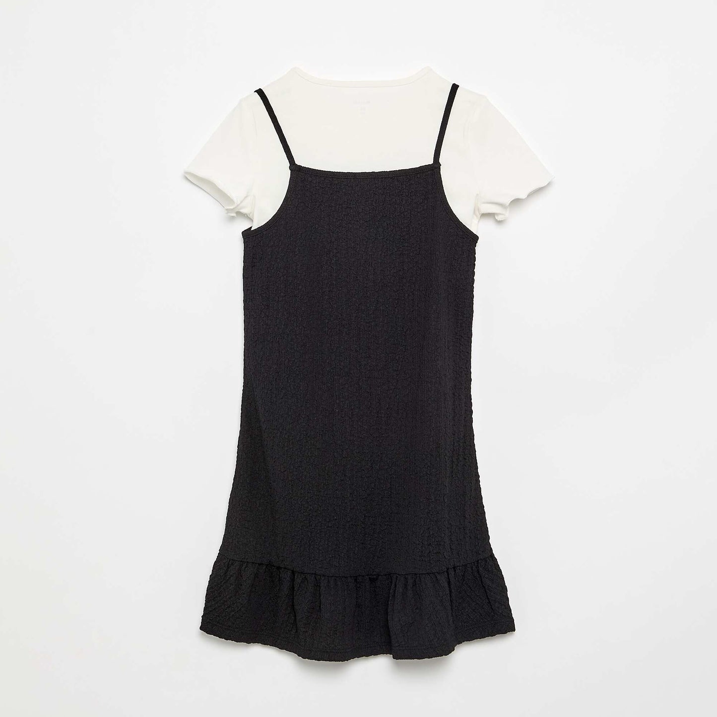 Ensemble robe à fines bretelles + t-shirt - 2 pièces NOIR