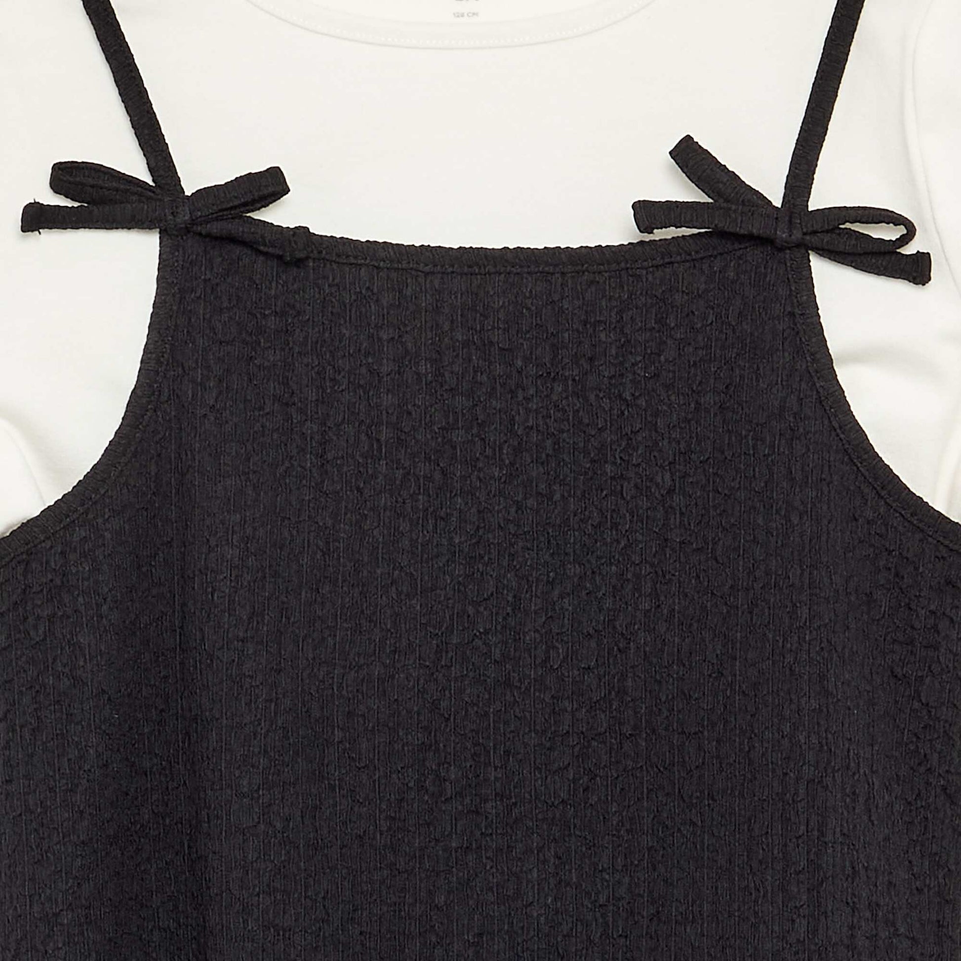 Ensemble robe à fines bretelles + t-shirt - 2 pièces NOIR