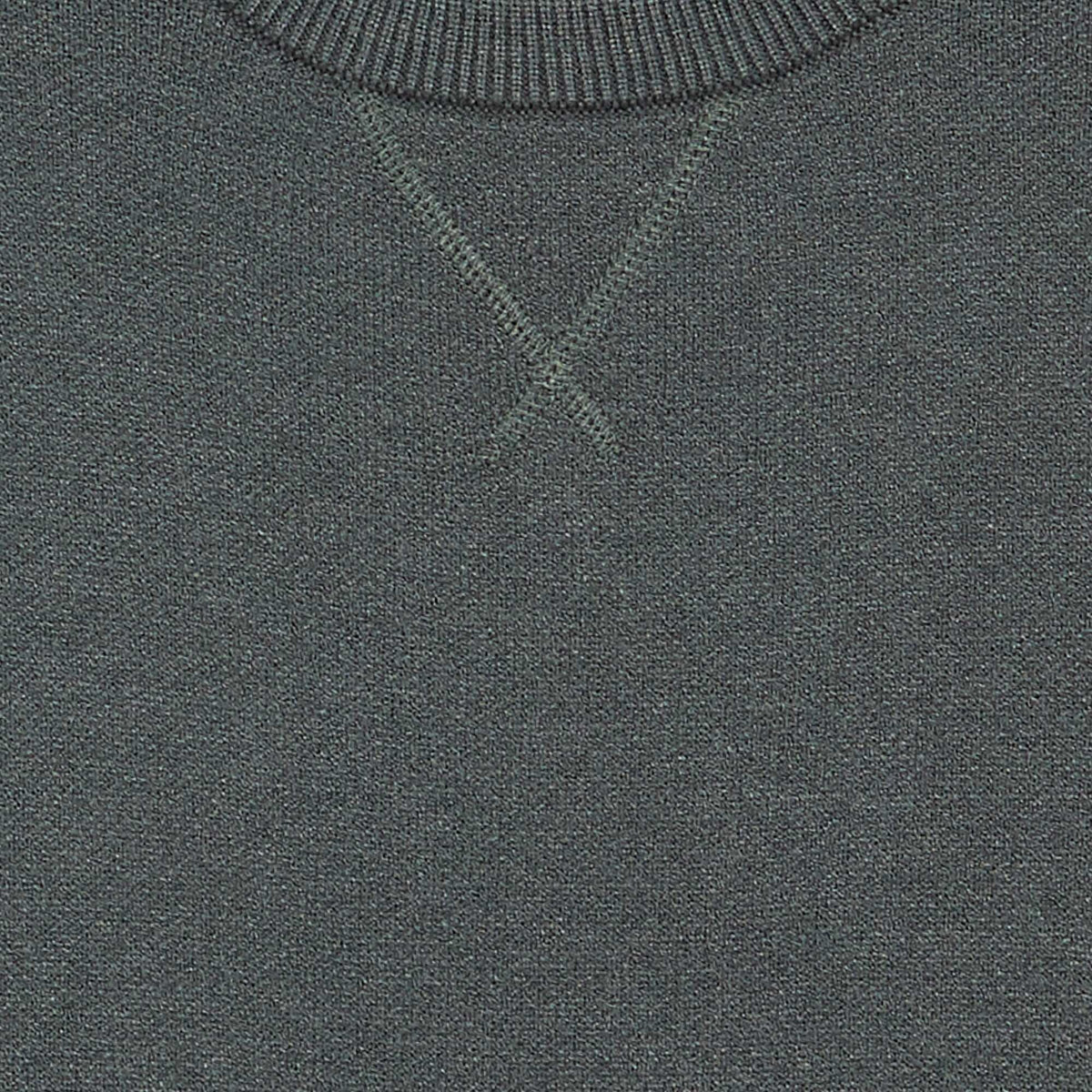 Pull col rond à manches longues uni BLEU
