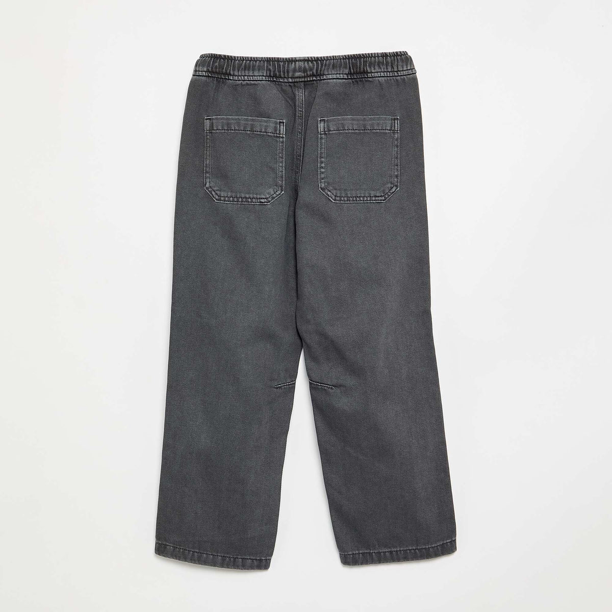 Pantalon denim avec taille élastiquée GRIS