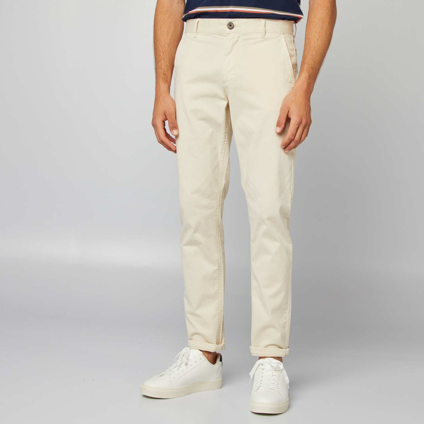 Pantalon chino slim Beige