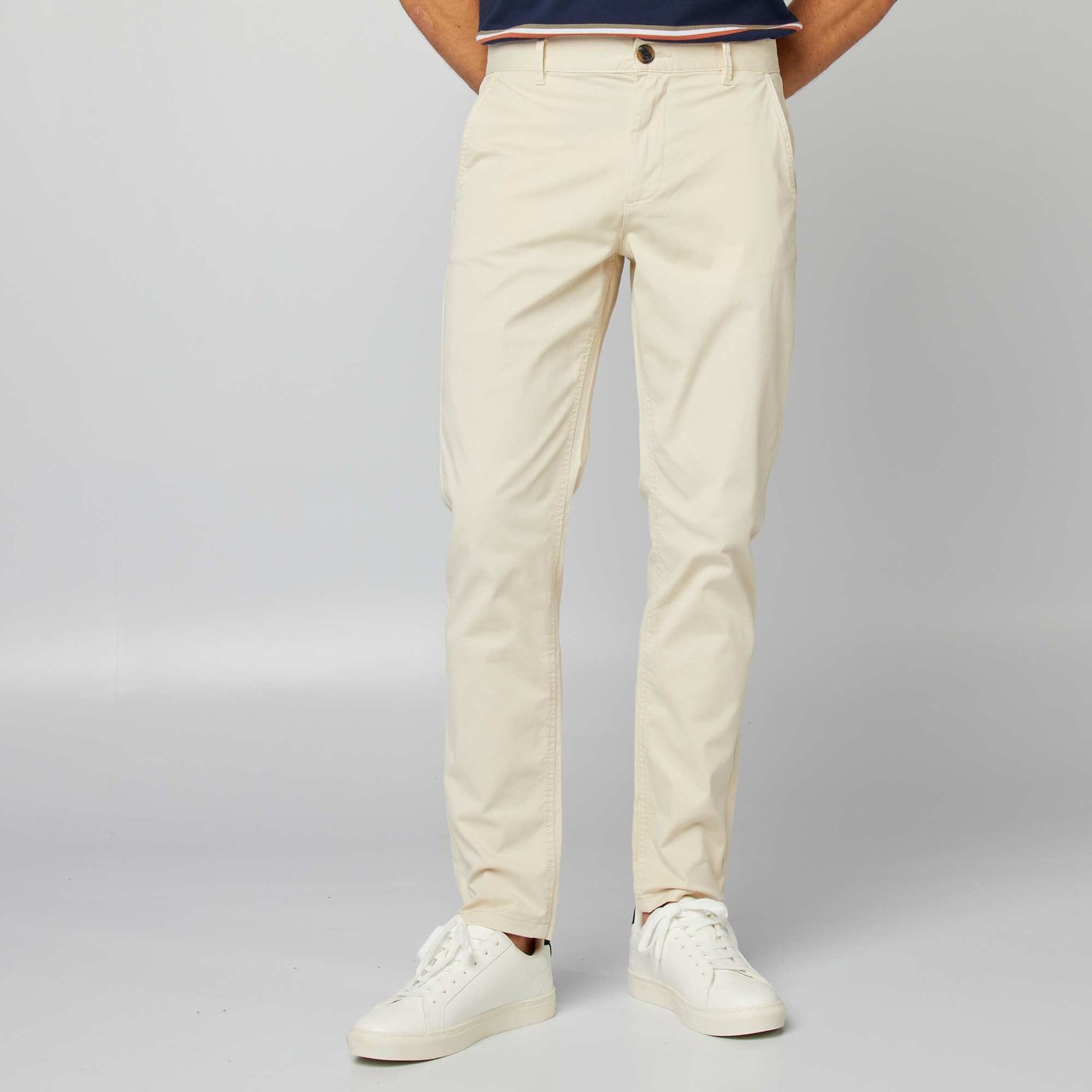 Pantalon chino slim Beige