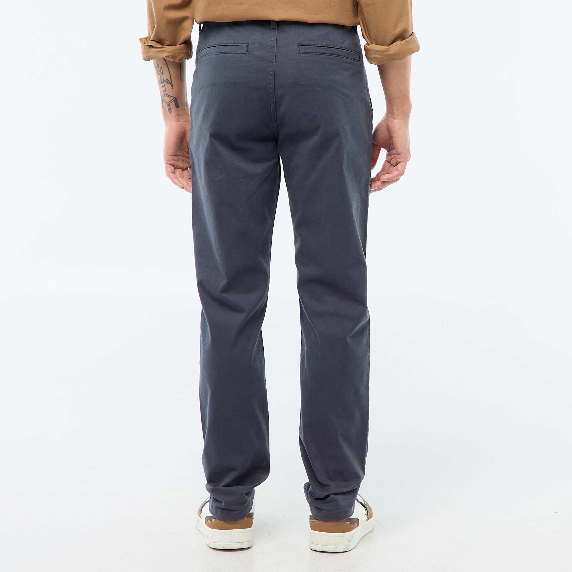 Pantalon chino slim BLEU