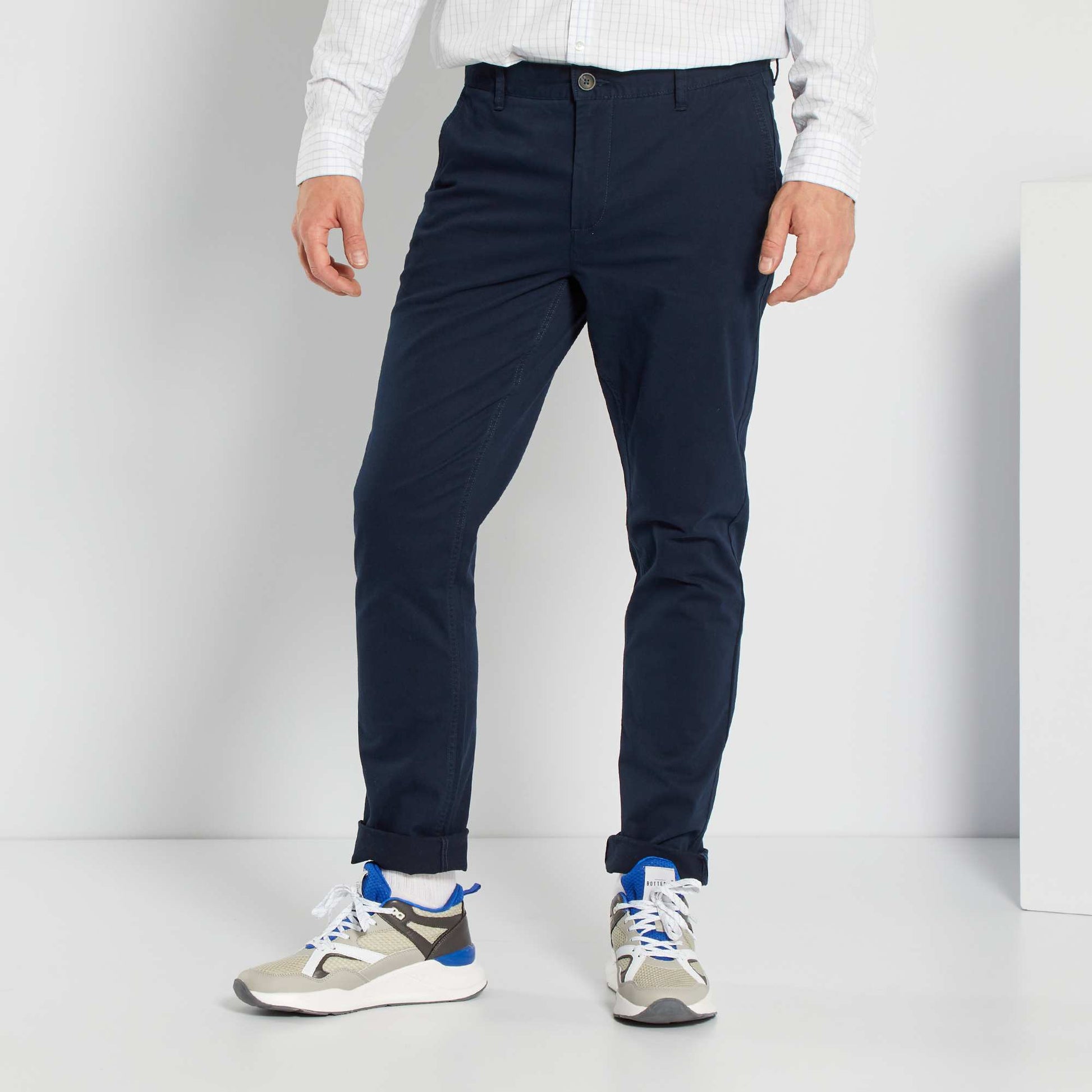 Chino slim L38 +2m BLEU MARINE