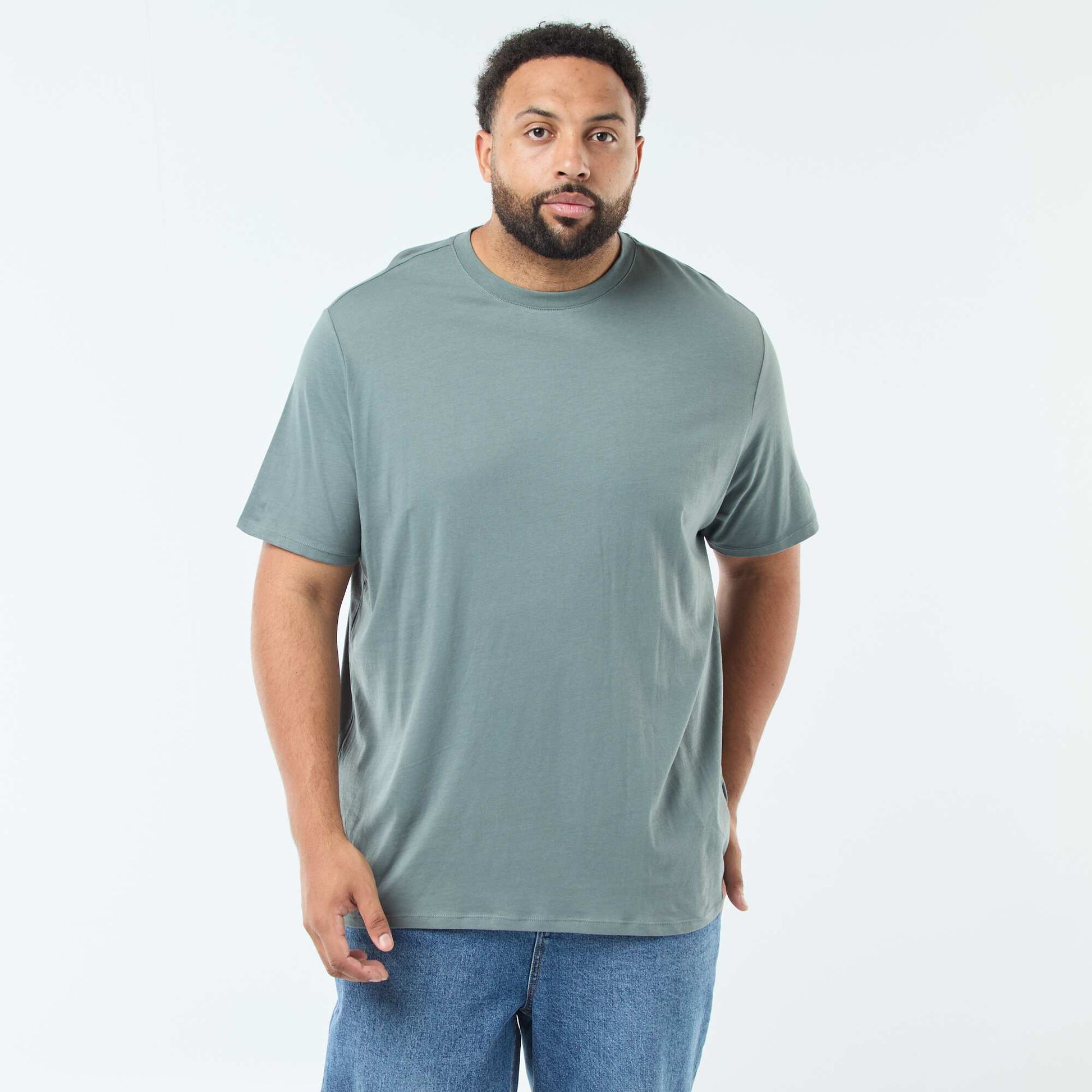 T-shirt uni en maille jersey VERT