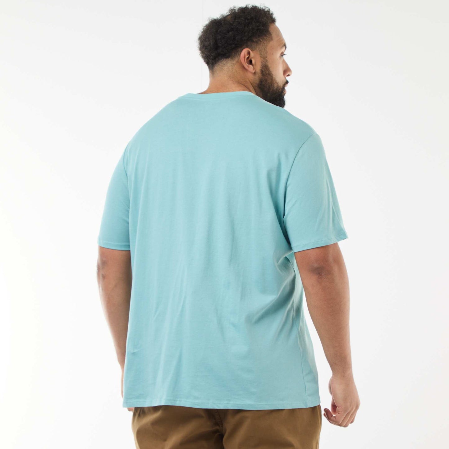 T-shirt uni en maille jersey BLEU