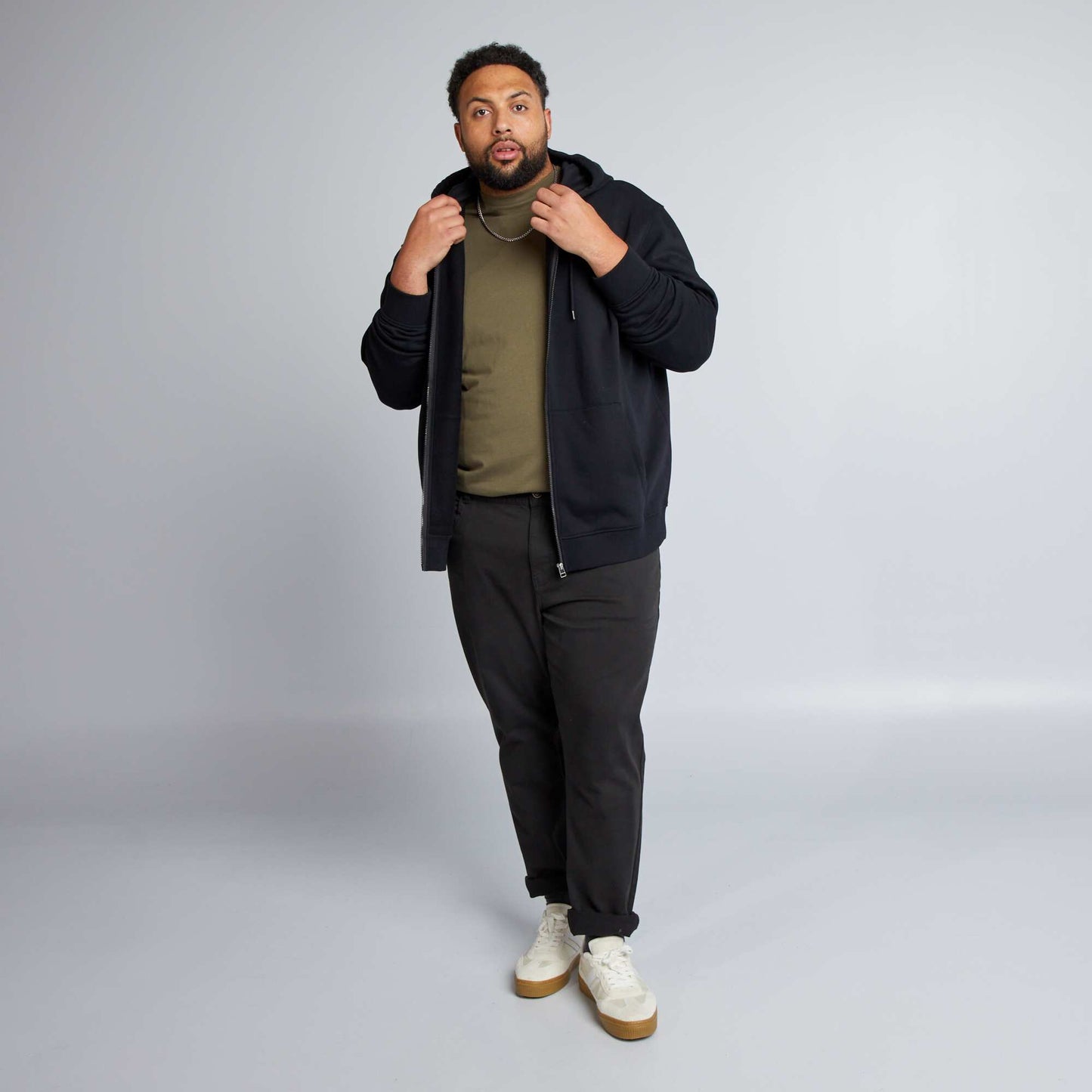 T-shirt uni en maille jersey KAKI