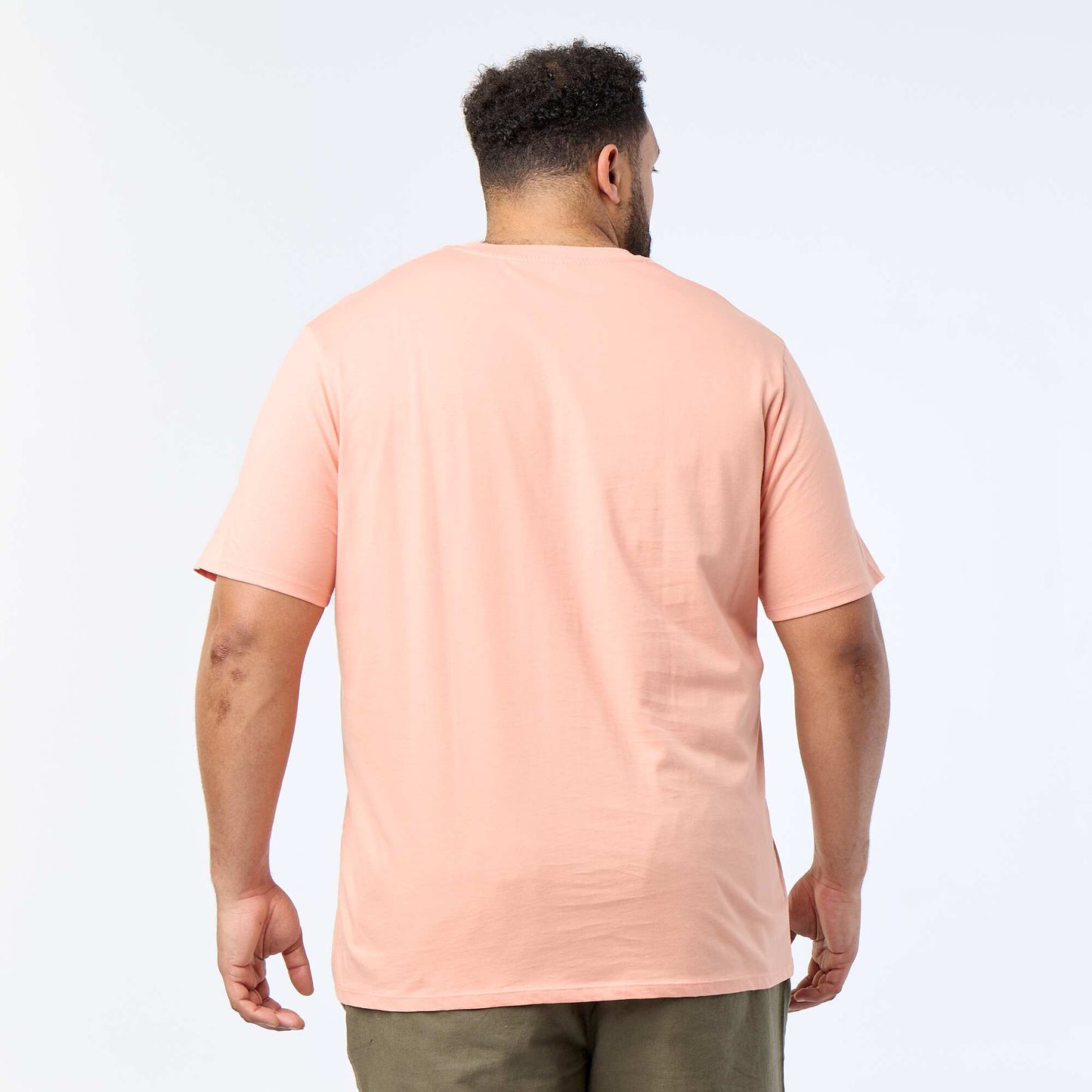 T-shirt en jersey à col V ORANGE