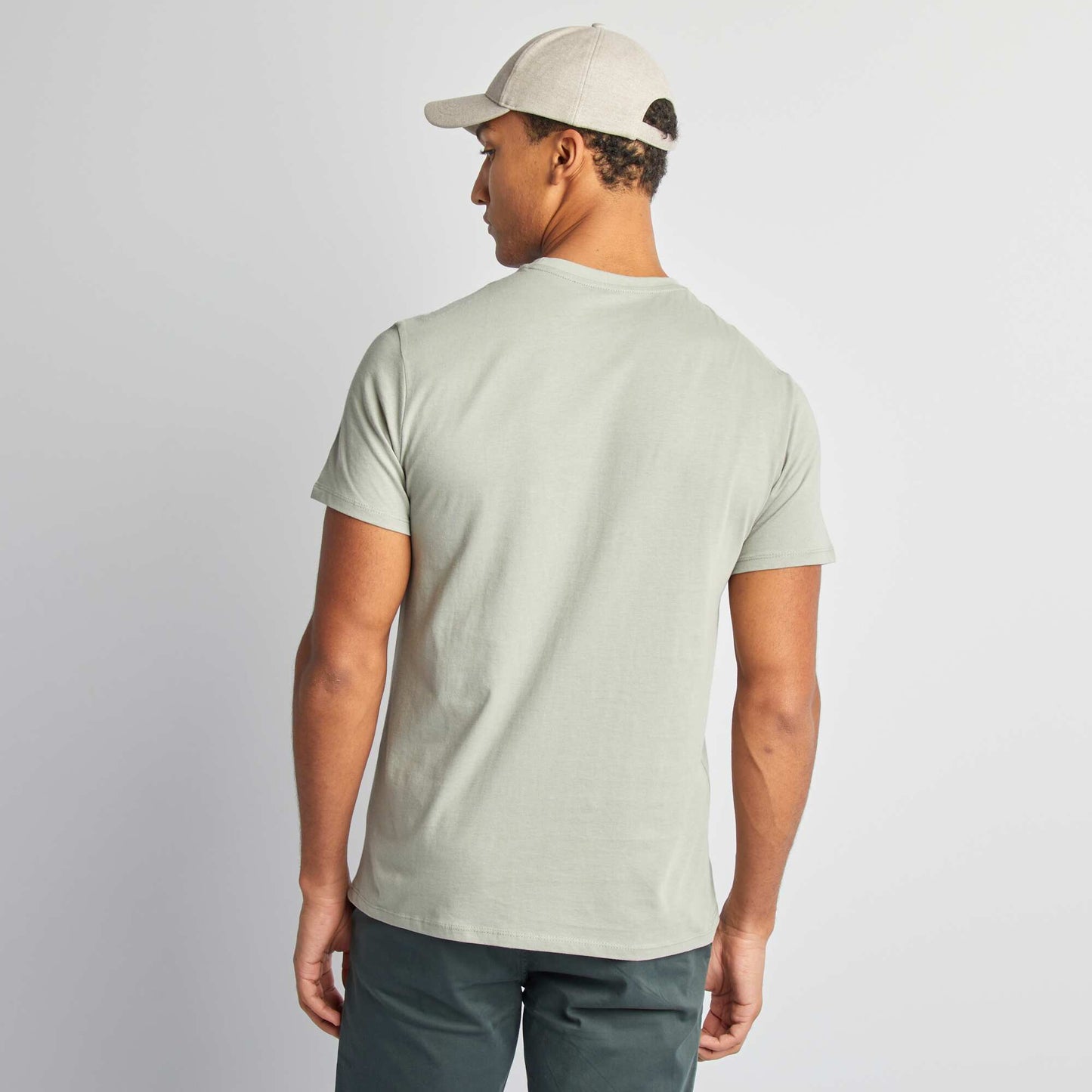 T-shirt droit en jersey uni VERT