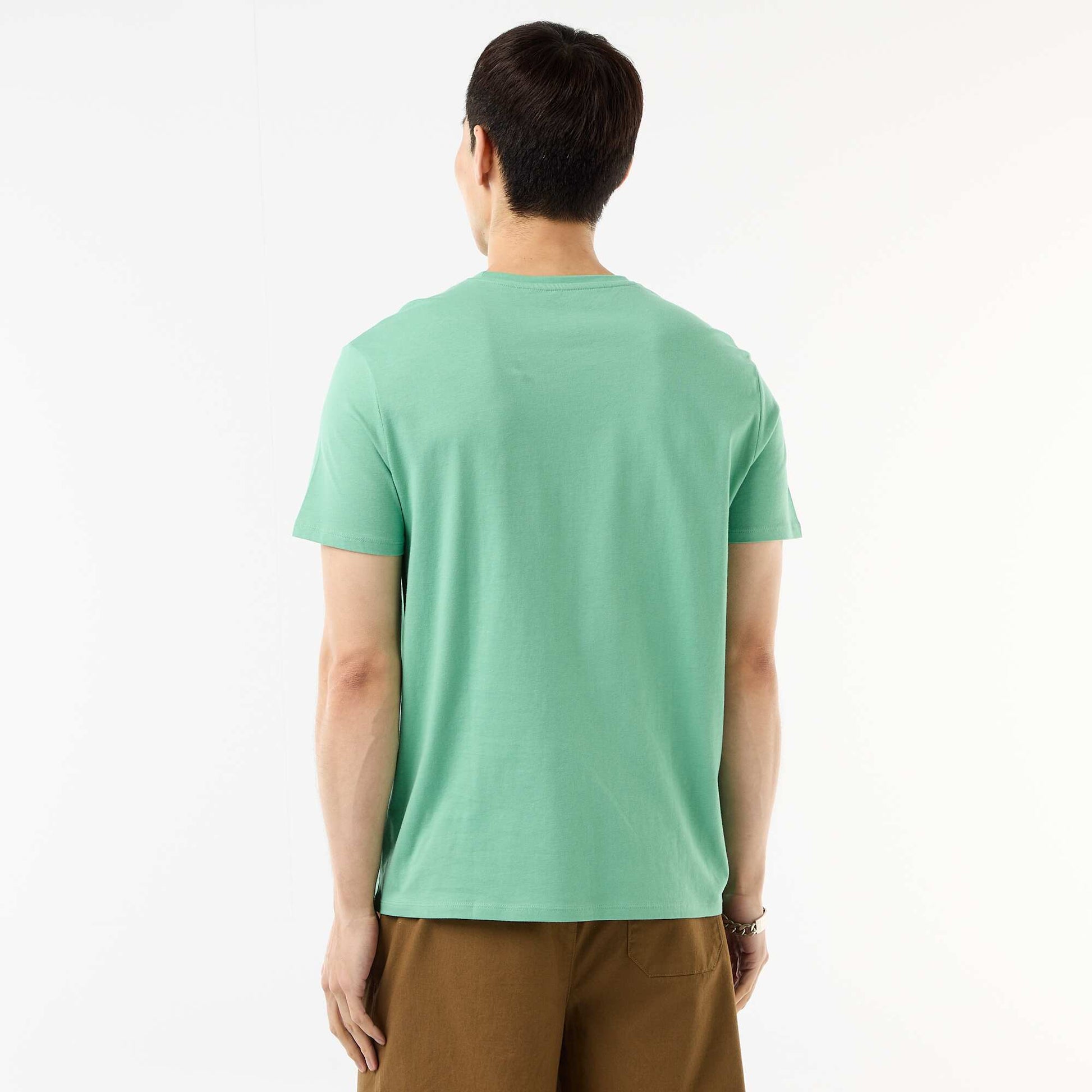 T-shirt droit en jersey uni VERT
