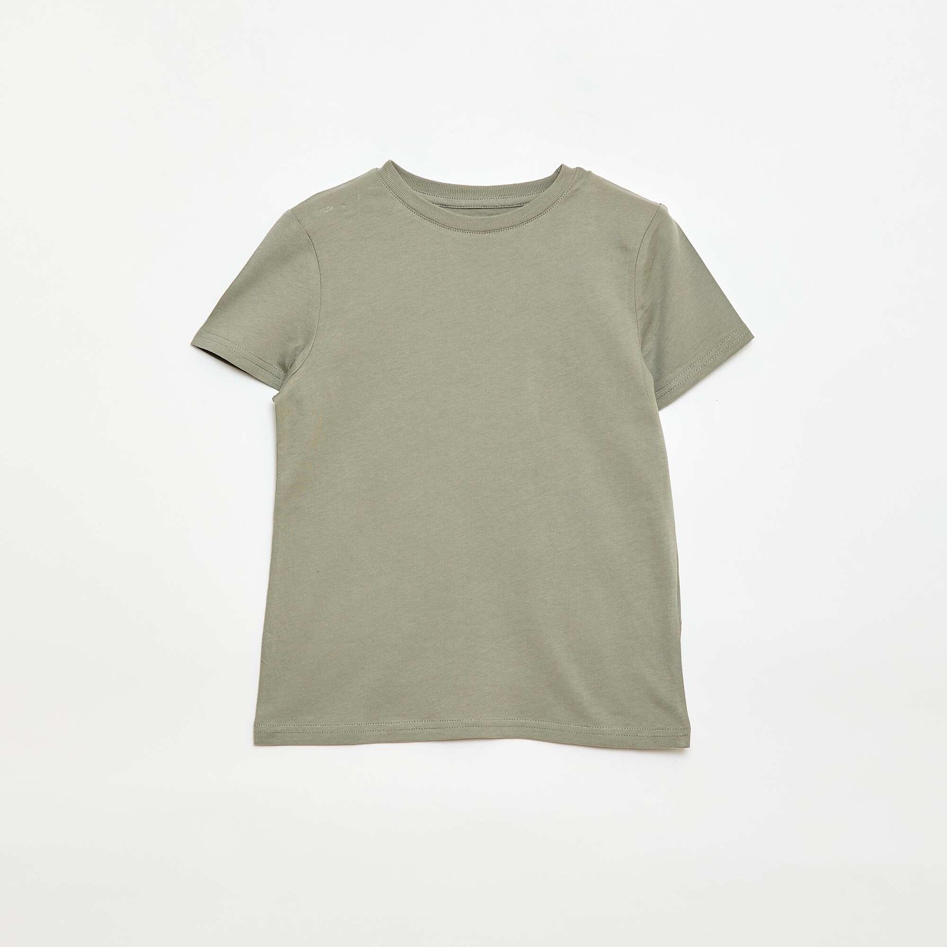 T-shirt basique en jersey uni VERT
