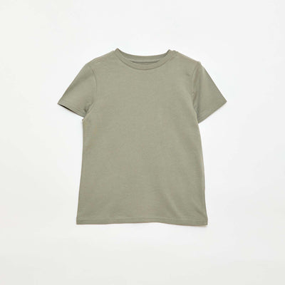 T-shirt basique en jersey uni VERT
